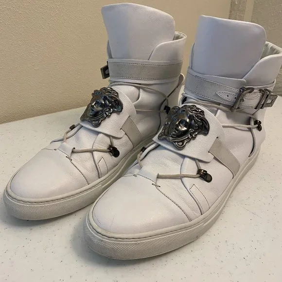 VIP【関税送料無料】希少 VERSACE SILVER PANTS Versace | Shoes | Versace Elasticated Hightop Sneakers In